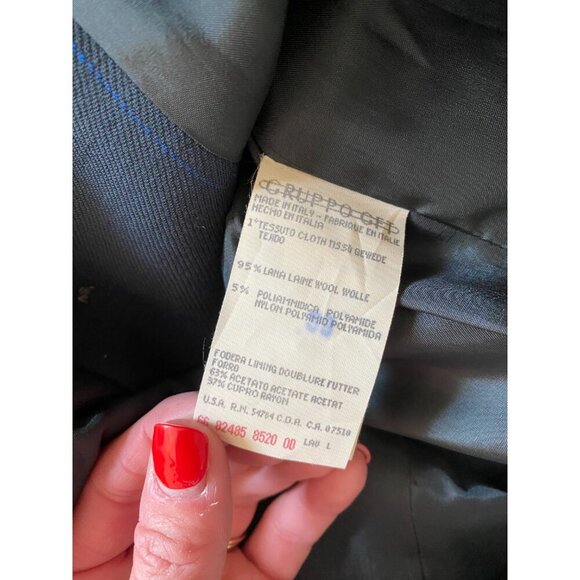 NWT Vintage Giorgio Armani Le Collezioni Pinstripe Wool Blazer Jacket Sz 16 - Picture 7 of 7